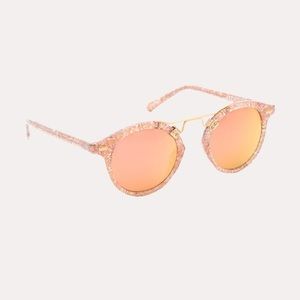 Krewe St Louis Camellia Rose Gold Sunglasses